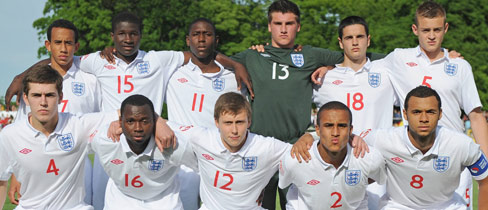 The starting line-up for the final Group B game.